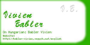 vivien babler business card